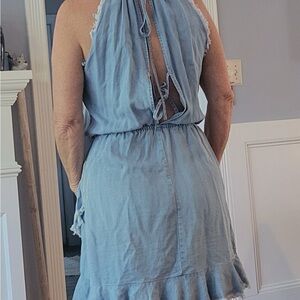 Soft denim halter type dress. Very cute. Sz M